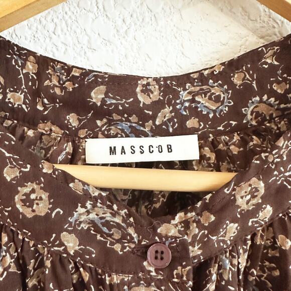 Masscob Womens Rothera Top XS Floral Cotton Cottagecore Boho Peasant Designer - Picture 6 of 10